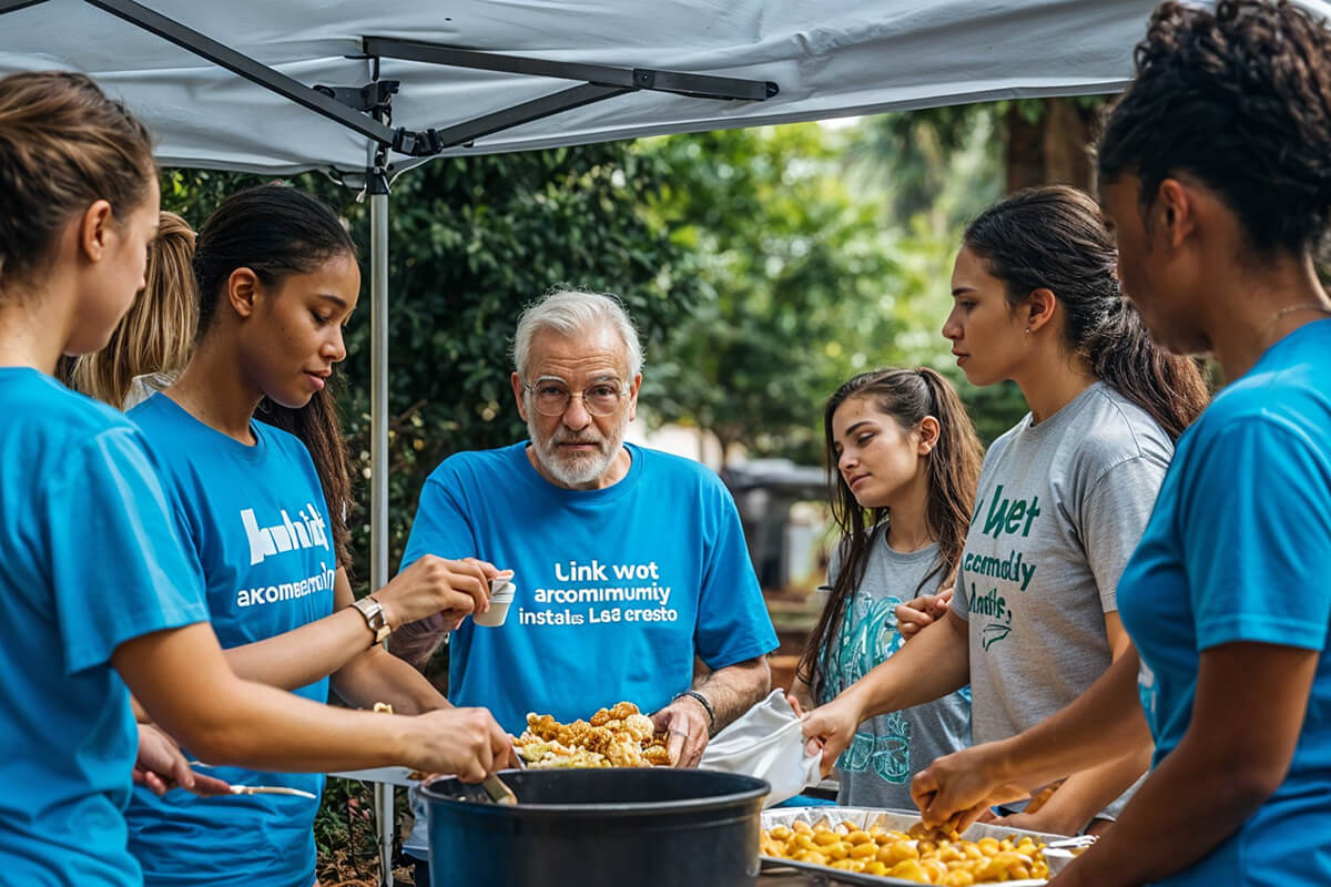 People working together during a community initiative